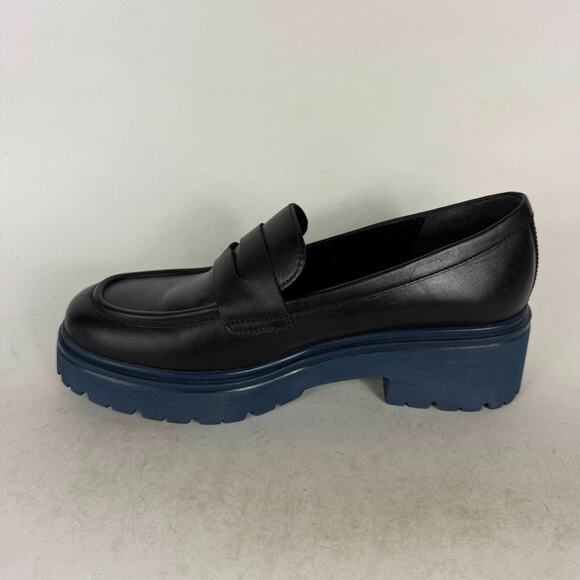 Gabor Miley Loafer Women's 7.5 Black Leather Slip On Low Top Block Heel Casual - Picture 6 of 10